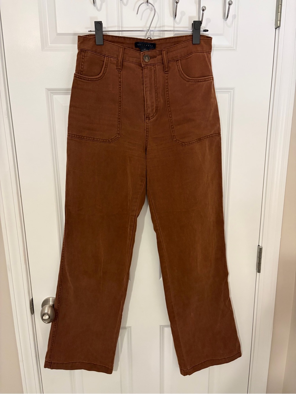 Sanctuary Retreat High Waist Cropped Pant - Chocolate Brown Rust - Size 27